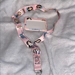 Pink Grey’s Anatomy Lanyard with ID Holder